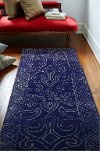 Navy Blue 8 Foot Runner Rug - Venezia
