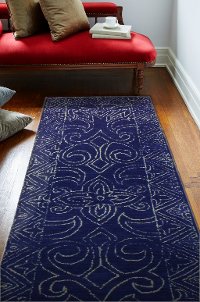 R120-NV-2.6X8-CL130 Navy Blue 8 Foot Runner Rug - Venezia