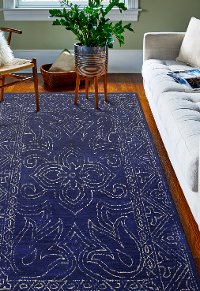 5 x 8 Medium Navy Blue Rug - Venezia -2