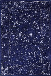 5 x 8 Medium Navy Blue Rug - Venezia -3
