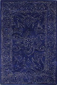 8 x 10 Large Navy Blue Rug - Venezia