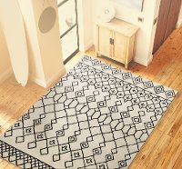4 x 6 Small Ivory and Black Area Rug - Chelsea-3