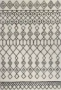5 x 8 Medium Ivory and Black Area Rug - Chelsea