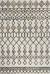 9 x 12 X-Large Ivory and Black Area Rug - Chelsea