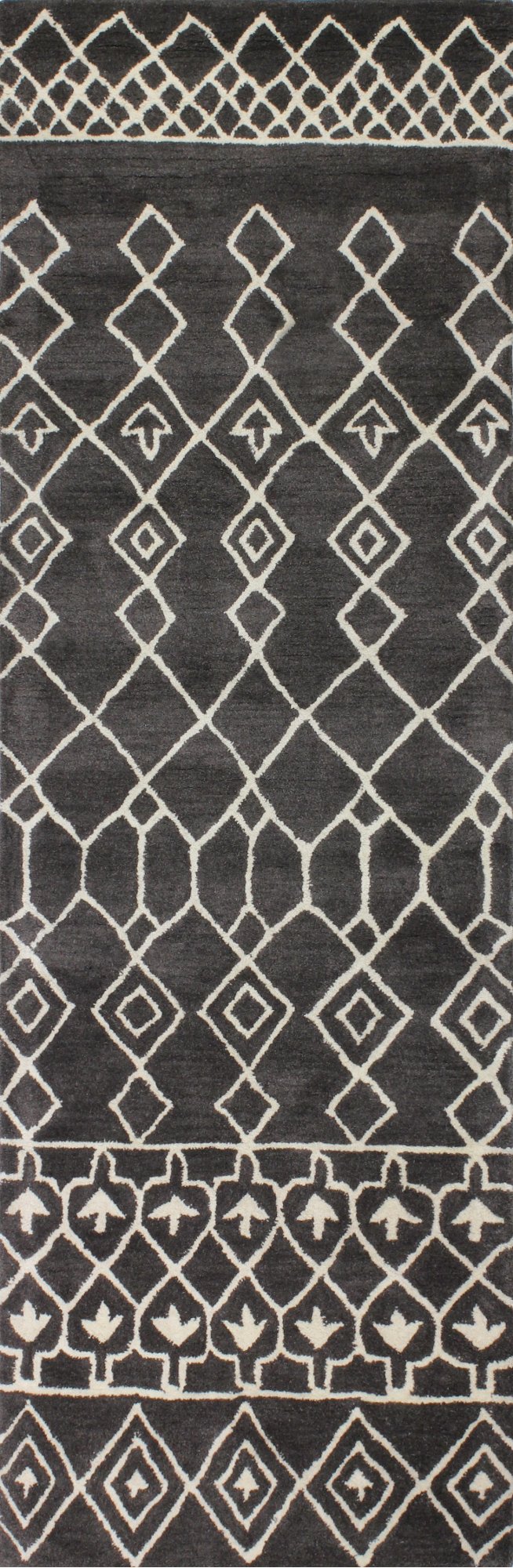 Charcoal Gray 8 Foot Runner Rug - Chelsea-1