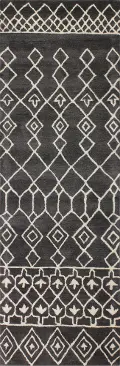 Charcoal Gray 8 Foot Runner Rug - Chelsea