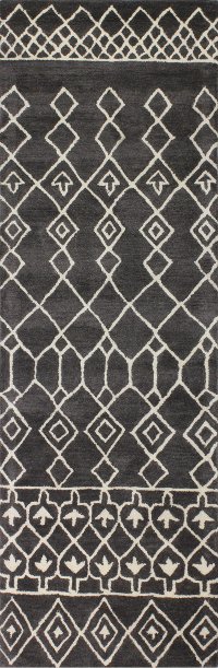 Charcoal Gray 8 Foot Runner Rug - Chelsea