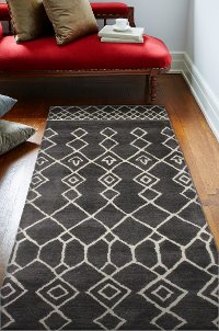 Charcoal Gray 8 Foot Runner Rug - Chelsea-2