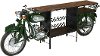Metal 2-Wheeler Scooter Side Table with Wine Rack - Bicycle