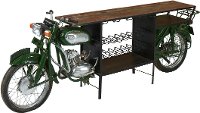 Metal 2-Wheeler Scooter Side Table with Wine Rack - Bicycle
