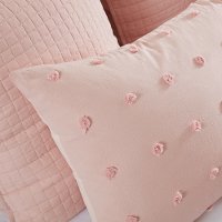Pink Twin 5 Piece Brooklyn Cotton Jacquard Duvet Bedding Collection-7