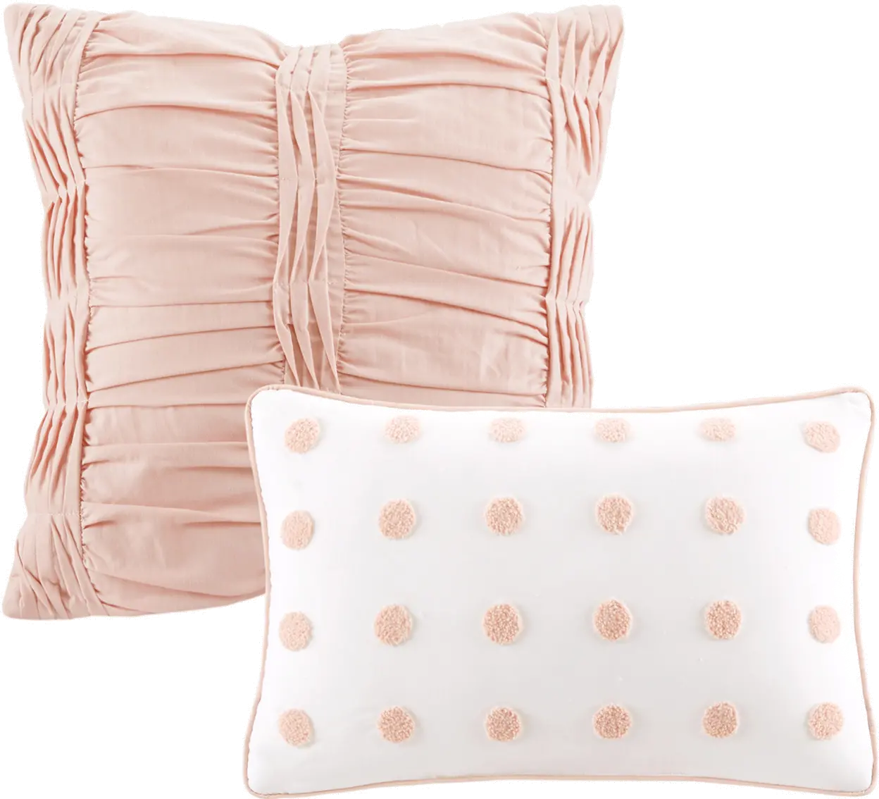 Pink Queen 7 Piece Brooklyn Cotton Jacquard Duvet Bedding Collection-5