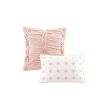 Pink Queen 7 Piece Brooklyn Cotton Jacquard Duvet Bedding Collection-5