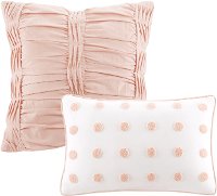 Pink Queen 7 Piece Brooklyn Cotton Jacquard Duvet Bedding Collection-5