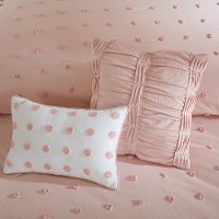 Pink Queen 7 Piece Brooklyn Cotton Jacquard Duvet Bedding Collection-6