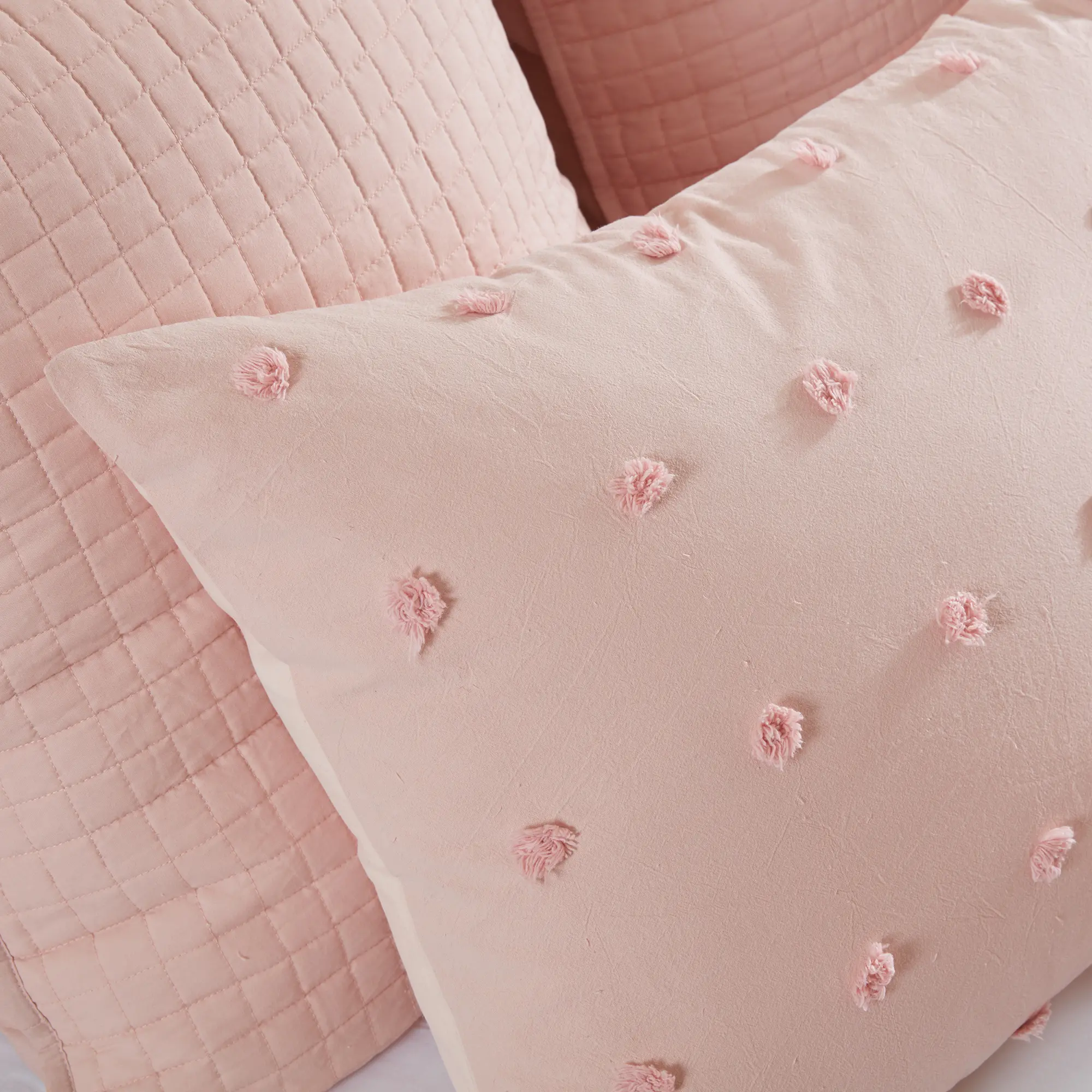 Pink Queen 7 Piece Brooklyn Cotton Jacquard Duvet Bedding Collection-7