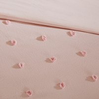 Pink Queen 7 Piece Brooklyn Cotton Jacquard Duvet Bedding Collection-8