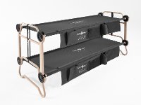 30501BO Large Black Bunk Bed with 2 Organizers