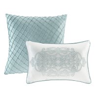 Seafoam Lavine Queen 12 Piece Jacquard Duvet Bedding Collection-4