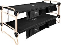 30502BO Extra Large Black Bunk Bed with 2 Organizers