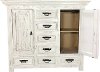 Rustic White Dresser with Lift-Top Gun Storage - Mansion-1