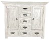Rustic White Dresser with Lift-Top Gun Storage - Mansion-2