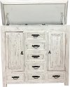 Rustic White Dresser with Lift-Top Gun Storage - Mansion-6
