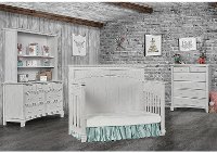 831-AM Antique Grey Mist 5 in-1 Convertible Crib - Santa Fe