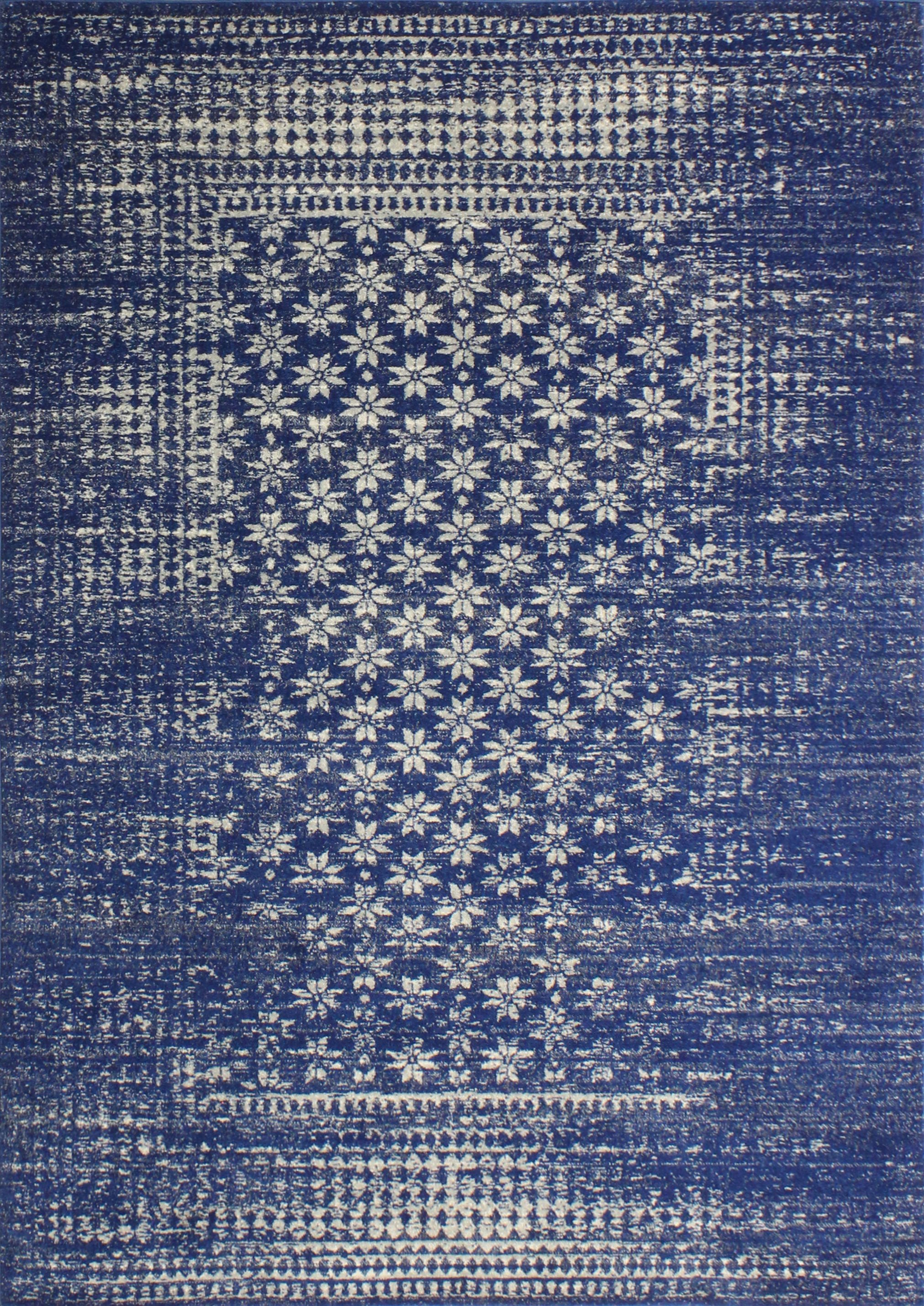 4' x 6' Small Dark Blue Rug - Everek-3