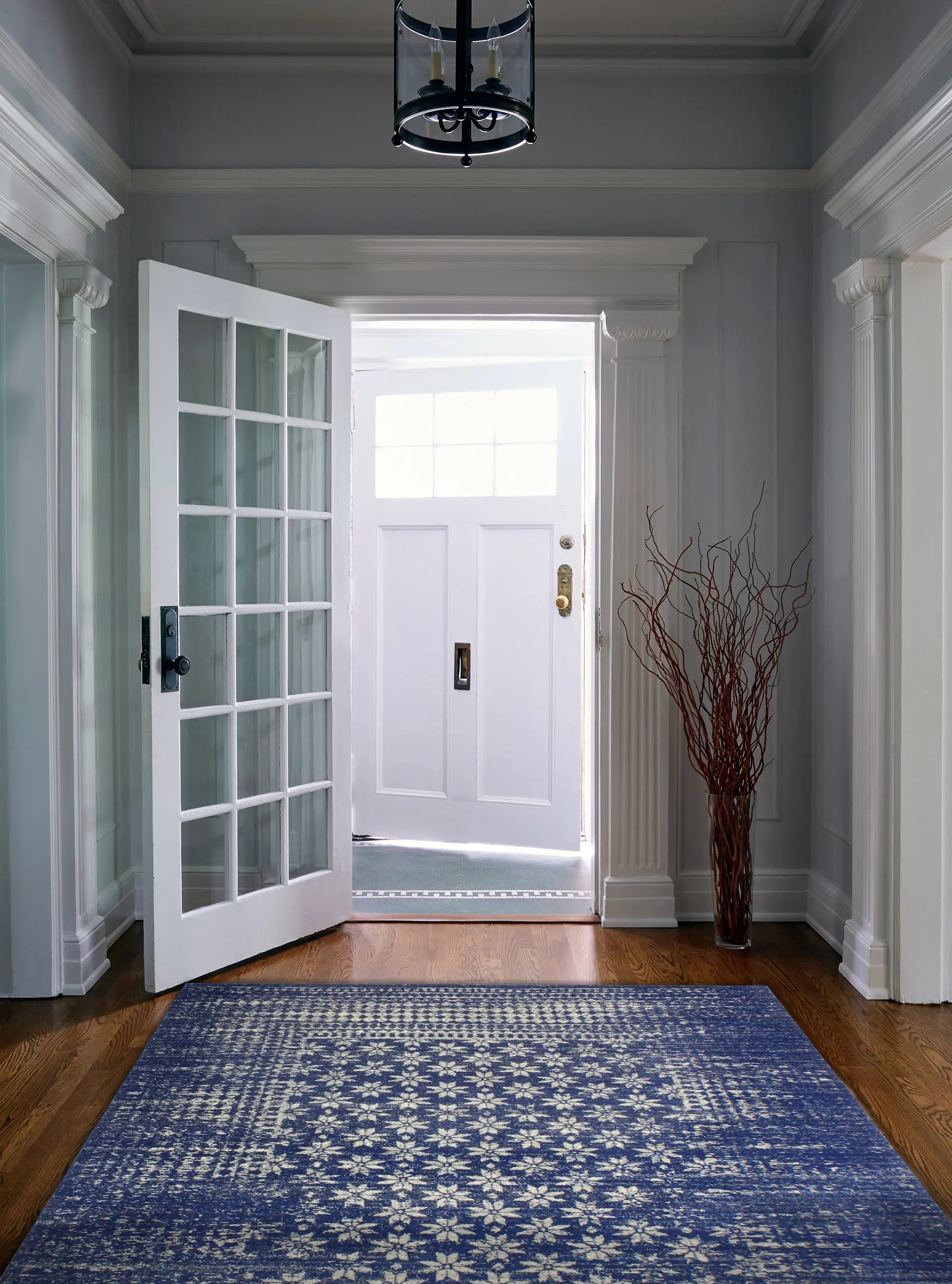 Everek 8 x 10 Dark Blue Rug-2
