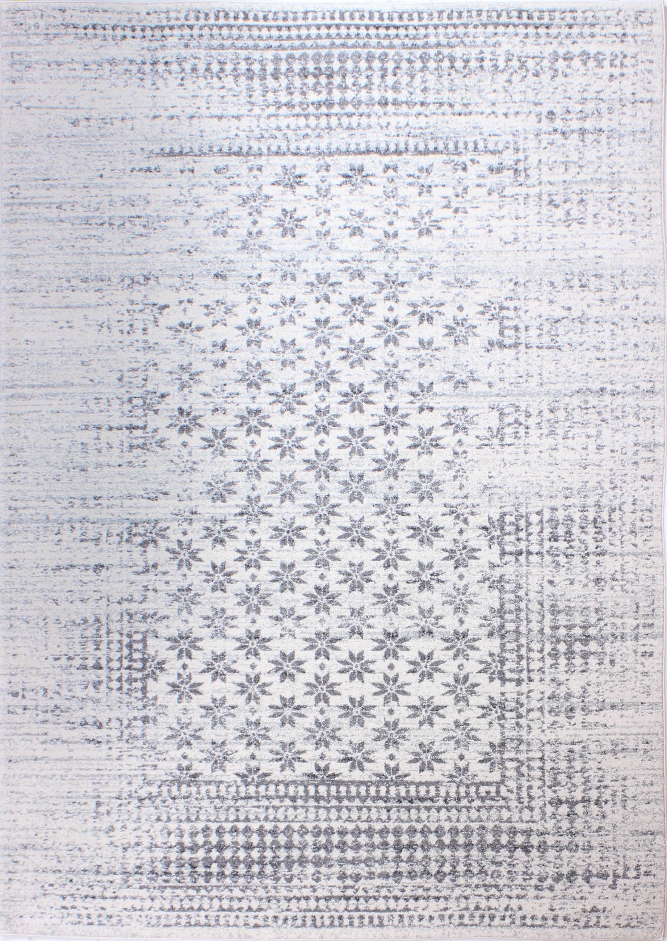 Everek 5 x 8 Gray and Ivory Area Rug-3
