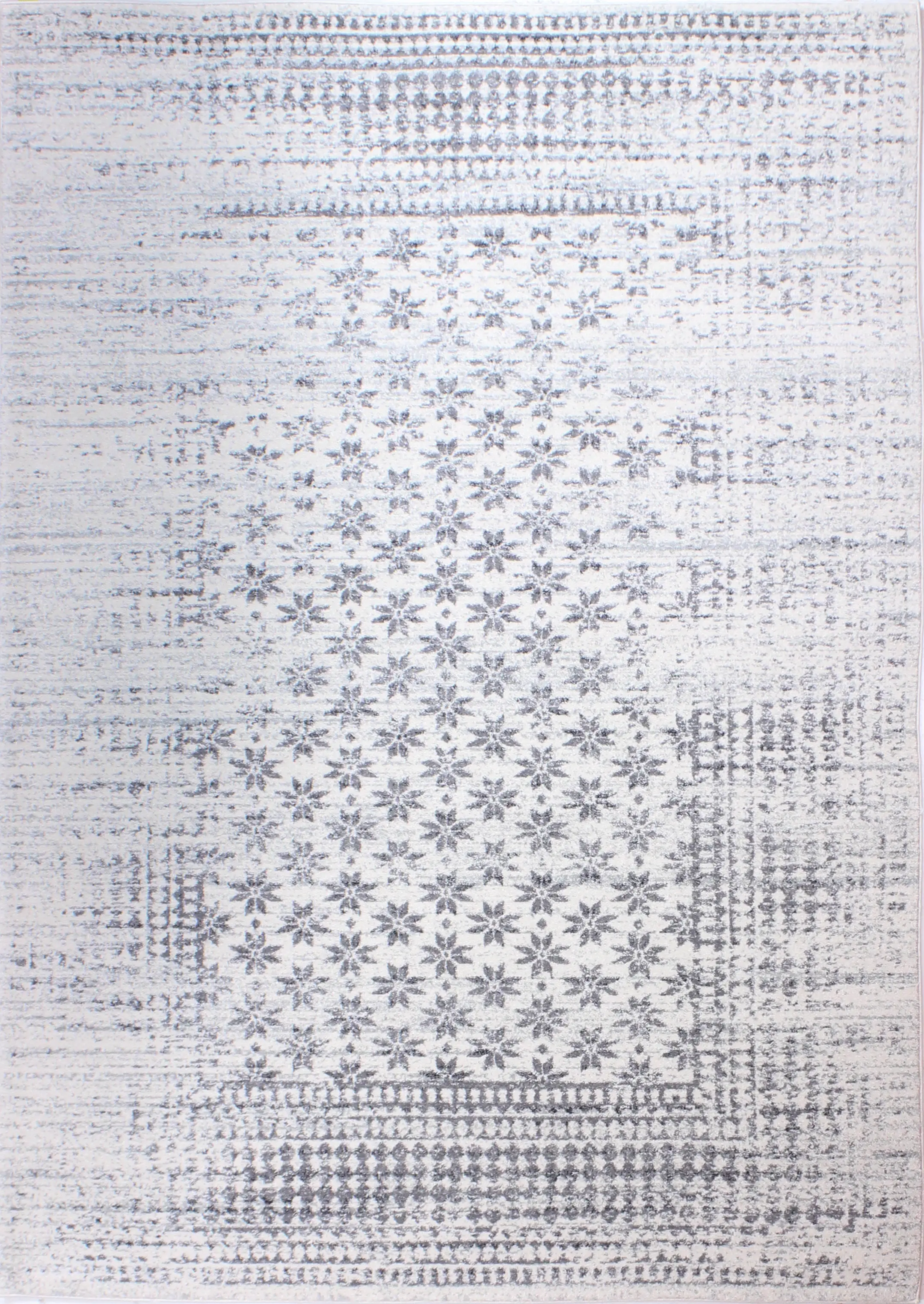 Everek 5 x 8 Gray and Ivory Area Rug-3