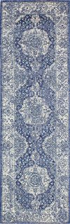 Everek Dark Blue 8 Foot Runner Rug