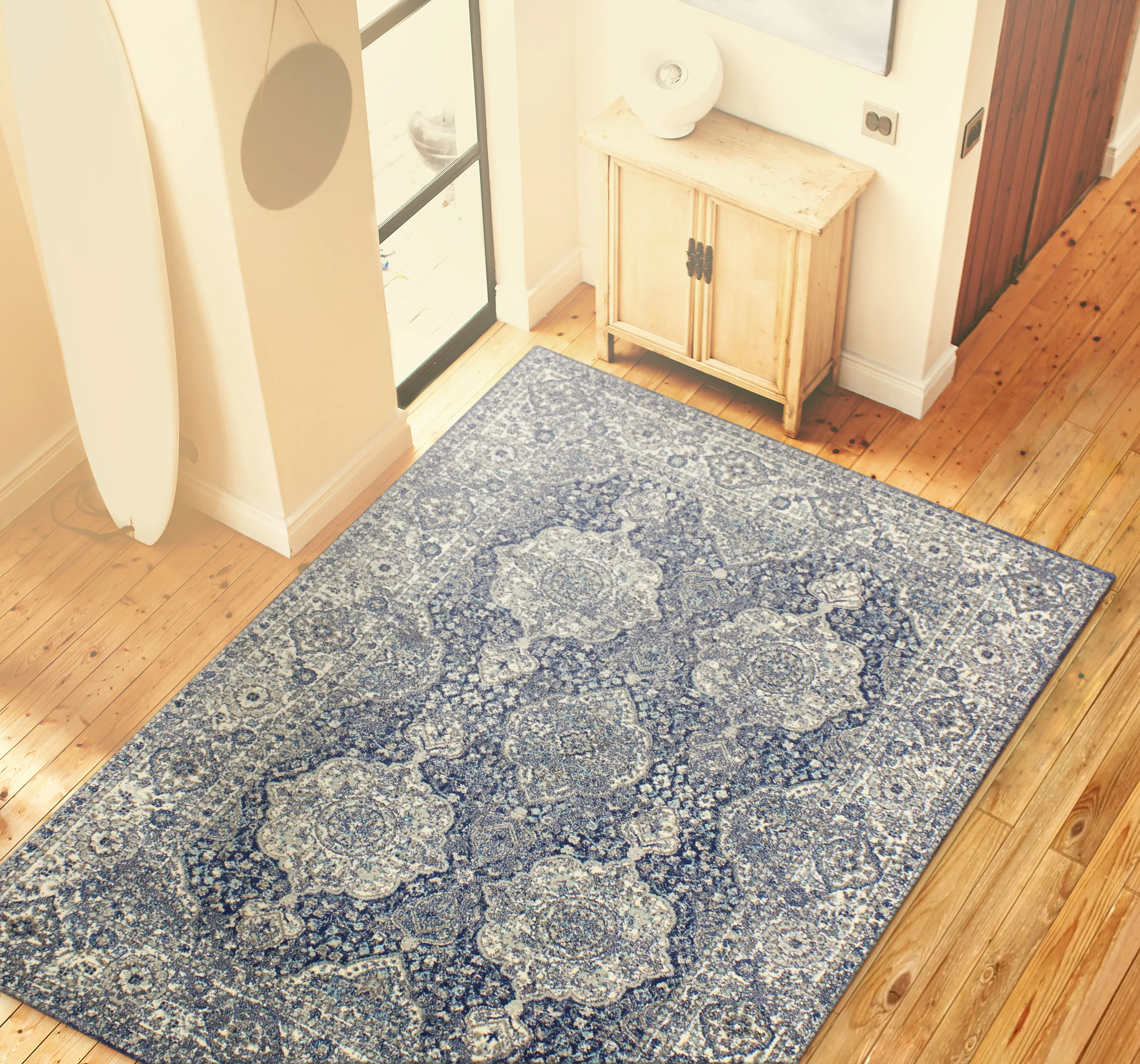 Everek 5 x 8 Dark Blue Rug-3