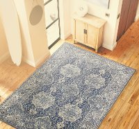 9 x 12 X-Large Dark Blue Rug - Everek-3