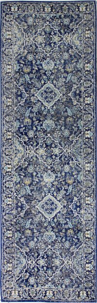 Dark Navy Blue 8 Foot Runner Rug - Everek
