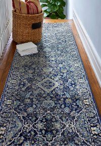 Dark Navy Blue 8 Foot Runner Rug - Everek-2
