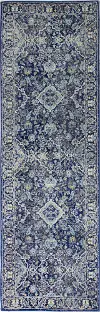 Everek Dark Navy Blue 8' Runner Rug