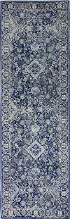 E110-DKBL-2.6X8-5394A Everek Dark Navy Blue 8' Runner Rug