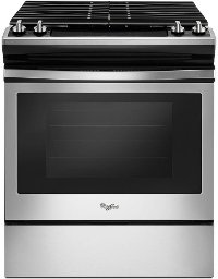 WEG515S0FS Whirlpool 5.0 cu. ft. Front Control Gas Range with Cast-Iron Grates - Stainless Steel