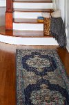 Dark Blue 8 Foot Runner Rug - Heritage-4