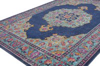 Heritage 9 x 12 Dark Blue Area Rug
