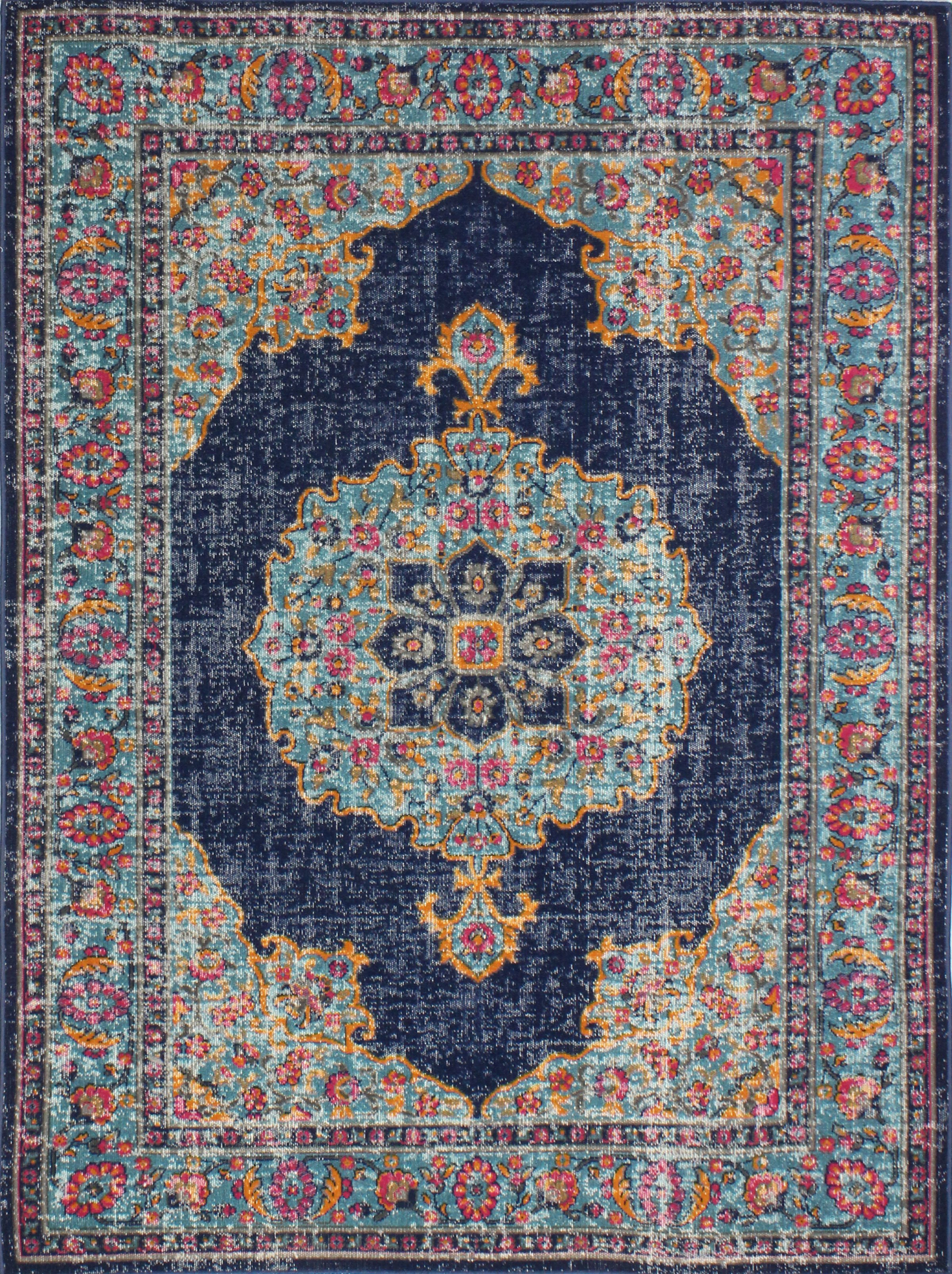 Heritage 9 x 12 Dark Blue Area Rug-6