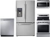 S/S-4PC-SUGAP-GASKT Samsung 4 Piece Kitchen Appliance Package with Gas Range - Stainless Steel