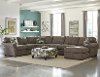 Brown 4 Piece Sectional Sofa with RAF Chaise - Orion-2