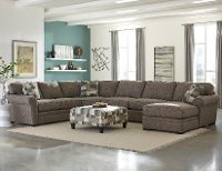 Brown 4 Piece Sectional Sofa with RAF Chaise - Orion-2