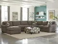 Brown 4 Piece Sectional Sofa with LAF Chaise - Orion