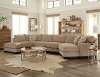 Beige 3 Piece Sectional Sofa with LAF Chaise - Pisces-2