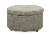 Casual Contemporary Gray Storage Ottoman - Juno