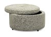 Casual Contemporary Gray Storage Ottoman - Juno-2